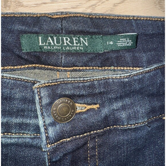 Lauren Ralph Lauren Jeans Women's Size 14 Blue Premier Straight Stretch - Picture 3 of 7